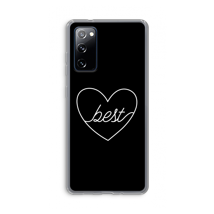 Best heart black: Samsung Galaxy S20 FE / S20 FE 5G Transparant Hoesje