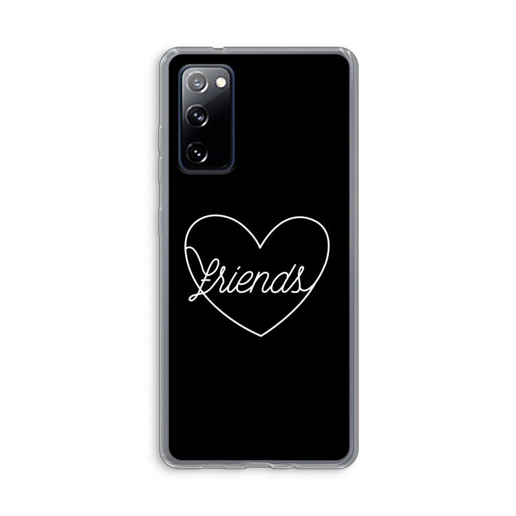 Friends heart black: Samsung Galaxy S20 FE / S20 FE 5G Transparant Hoesje