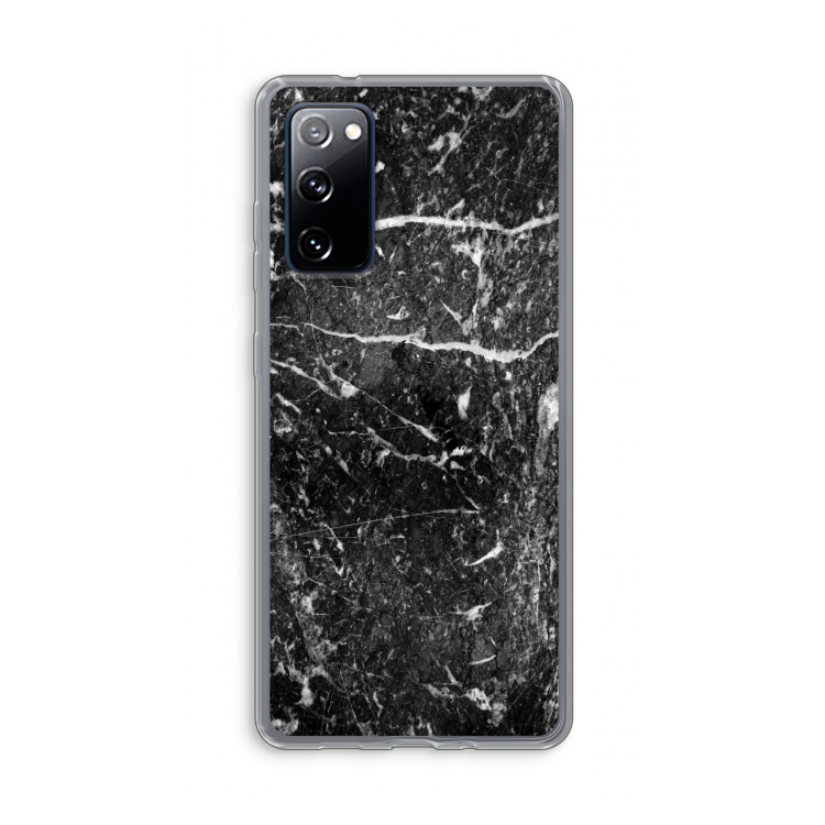Zwart marmer: Samsung Galaxy S20 FE / S20 FE 5G Transparant Hoesje