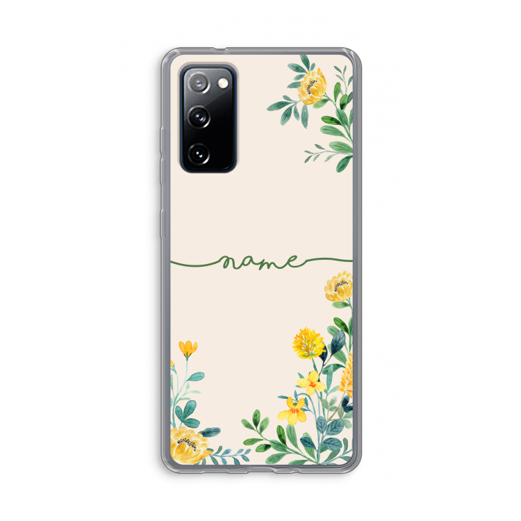 Gele bloemen: Samsung Galaxy S20 FE / S20 FE 5G Transparant Hoesje