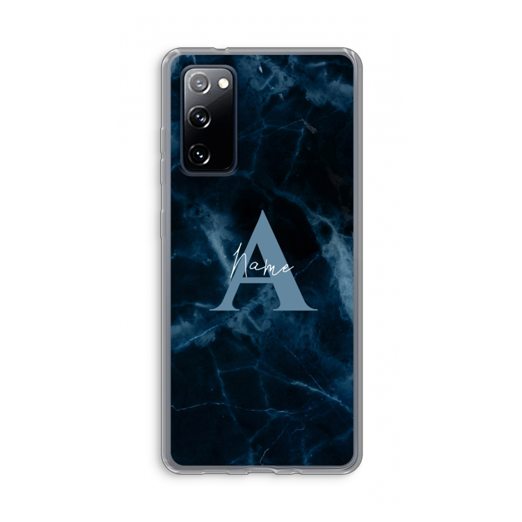 Midnight Marble: Samsung Galaxy S20 FE / S20 FE 5G Transparant Hoesje