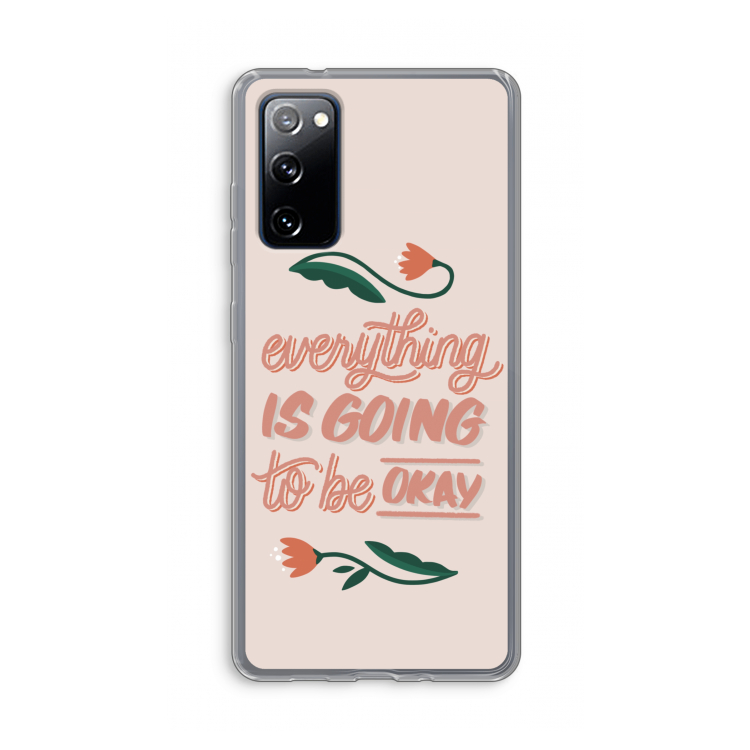 Optimistic flower girl: Samsung Galaxy S20 FE / S20 FE 5G Transparant Hoesje