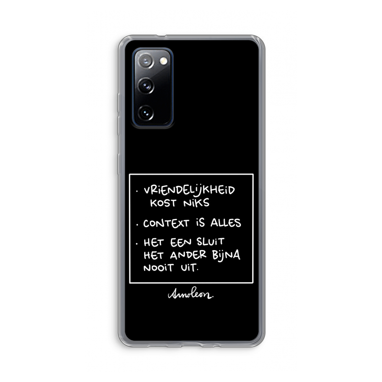 Mijn Motto's: Samsung Galaxy S20 FE / S20 FE 5G Transparant Hoesje