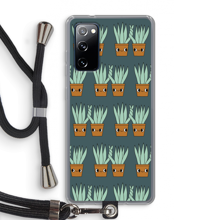 Sansevieria: Samsung Galaxy S20 FE / S20 FE 5G Transparant Hoesje met koord