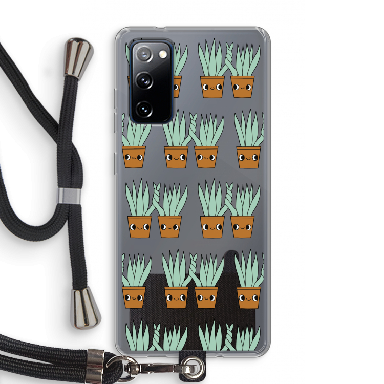 Sansevieria: Samsung Galaxy S20 FE / S20 FE 5G Transparant Hoesje met koord