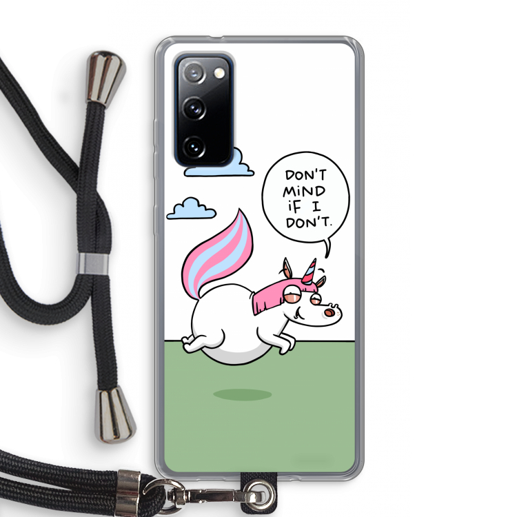 Unicorn: Samsung Galaxy S20 FE / S20 FE 5G Transparant Hoesje met koord