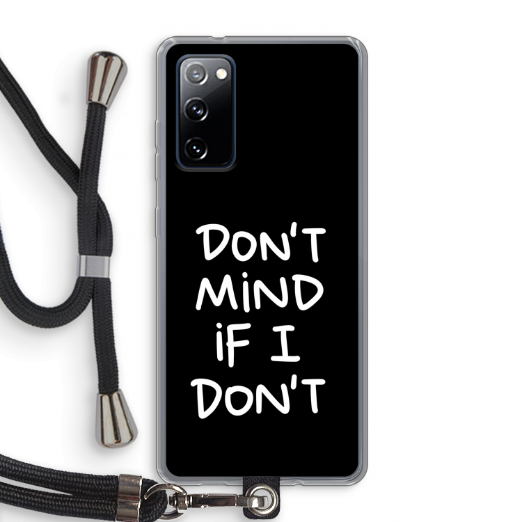 Don't Mind: Samsung Galaxy S20 FE / S20 FE 5G Transparant Hoesje met koord