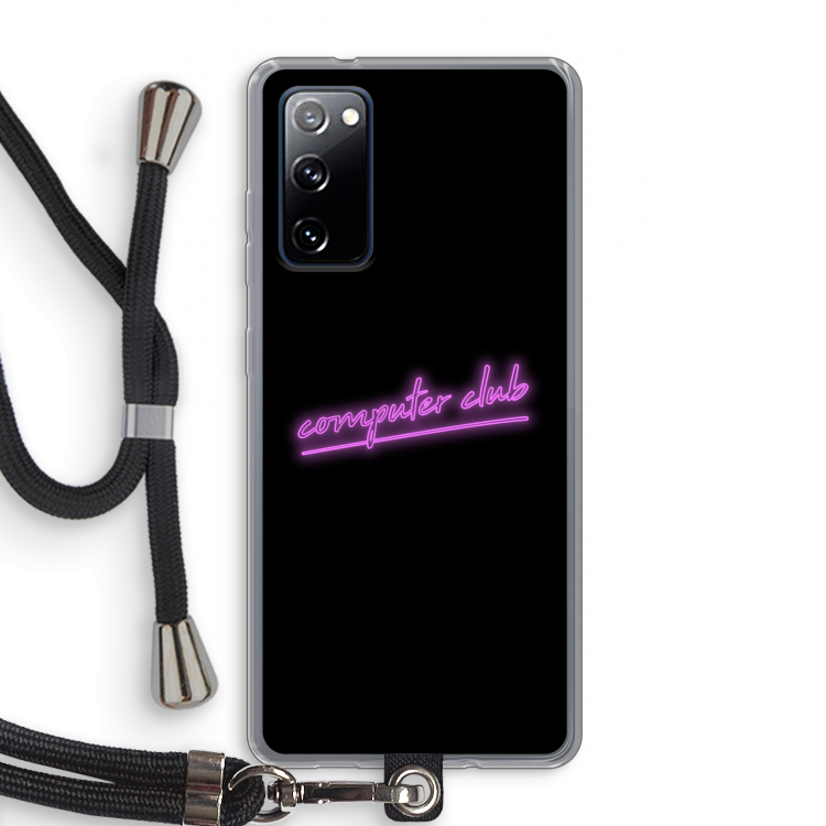 Vice Black: Samsung Galaxy S20 FE / S20 FE 5G Transparant Hoesje met koord