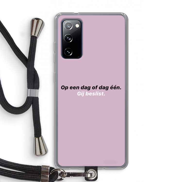 gij beslist: Samsung Galaxy S20 FE / S20 FE 5G Transparant Hoesje met koord