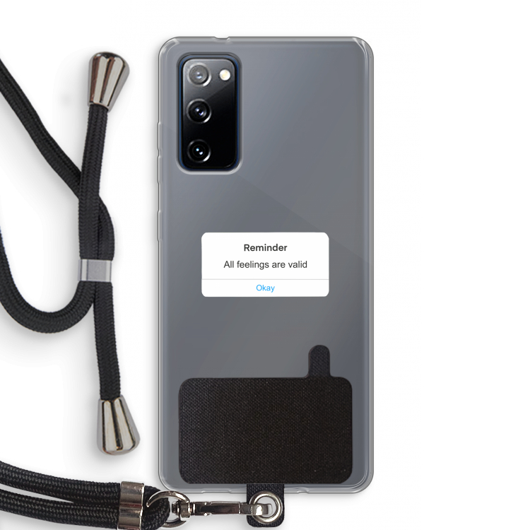 Reminder: Samsung Galaxy S20 FE / S20 FE 5G Transparant Hoesje met koord
