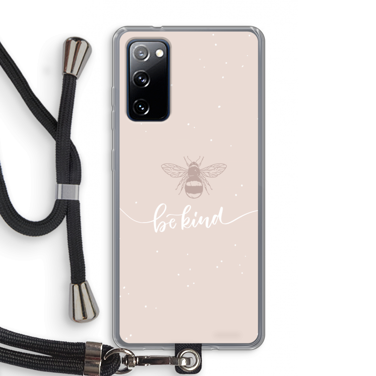 Be(e) kind: Samsung Galaxy S20 FE / S20 FE 5G Transparant Hoesje met koord