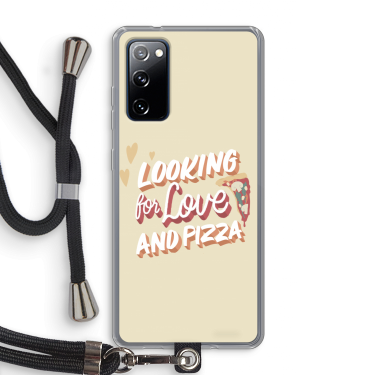 Pizza is the answer: Samsung Galaxy S20 FE / S20 FE 5G Transparant Hoesje met koord