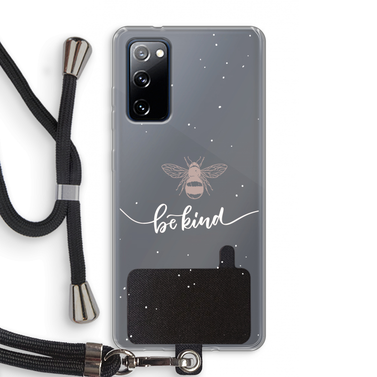 Be(e) kind: Samsung Galaxy S20 FE / S20 FE 5G Transparant Hoesje met koord