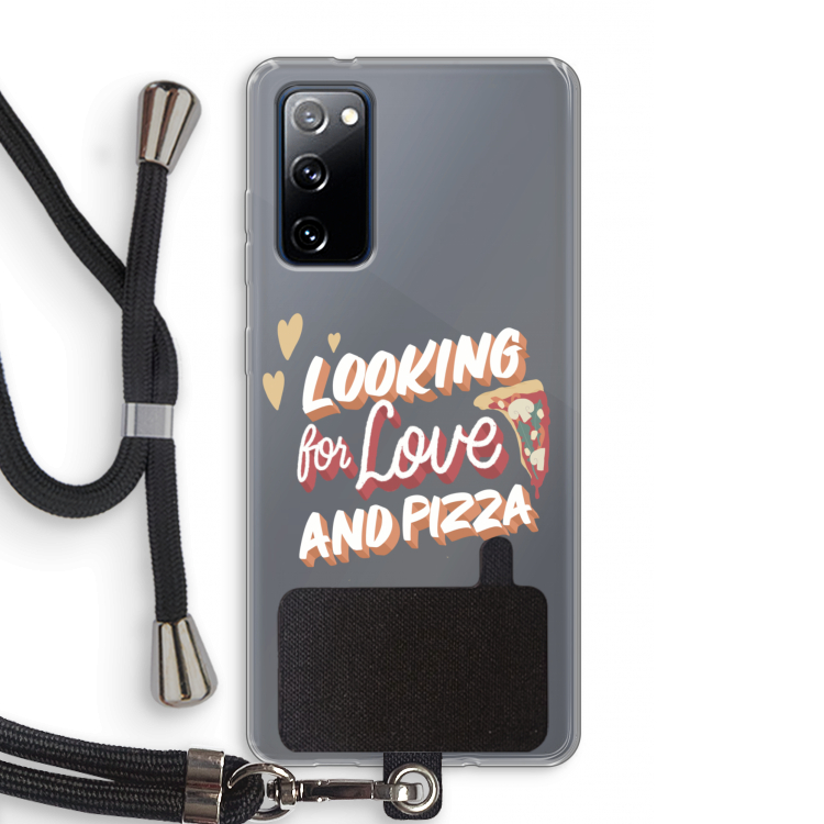 Pizza is the answer: Samsung Galaxy S20 FE / S20 FE 5G Transparant Hoesje met koord