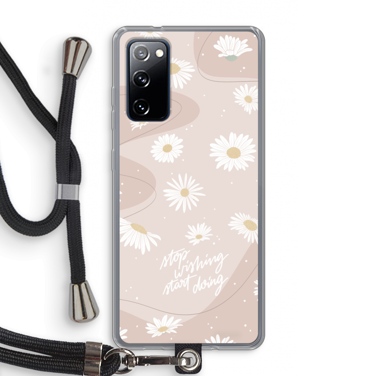 Daydreaming becomes reality: Samsung Galaxy S20 FE / S20 FE 5G Transparant Hoesje met koord