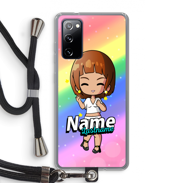 Chibi Maker vrouw: Samsung Galaxy S20 FE / S20 FE 5G Transparant Hoesje met koord