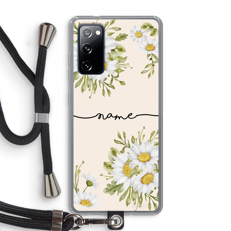 Daisies: Samsung Galaxy S20 FE / S20 FE 5G Transparant Hoesje met koord
