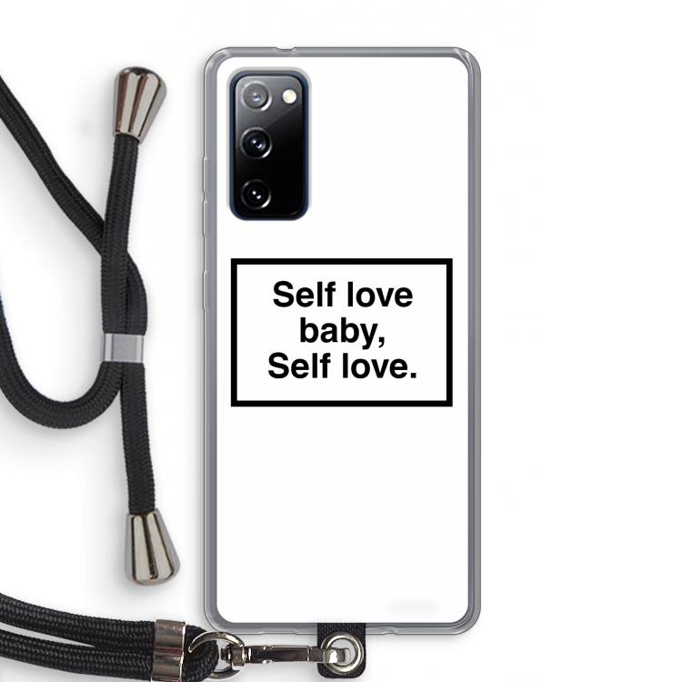 Self love: Samsung Galaxy S20 FE / S20 FE 5G Transparant Hoesje met koord