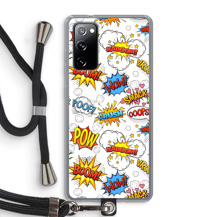 Pow Smack: Samsung Galaxy S20 FE / S20 FE 5G Transparant Hoesje met koord