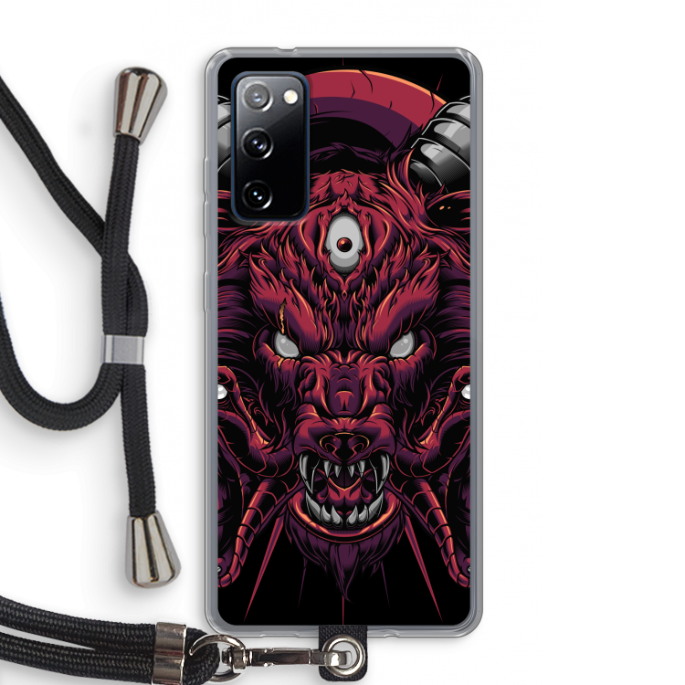 Hell Hound and Serpents: Samsung Galaxy S20 FE / S20 FE 5G Transparant Hoesje met koord
