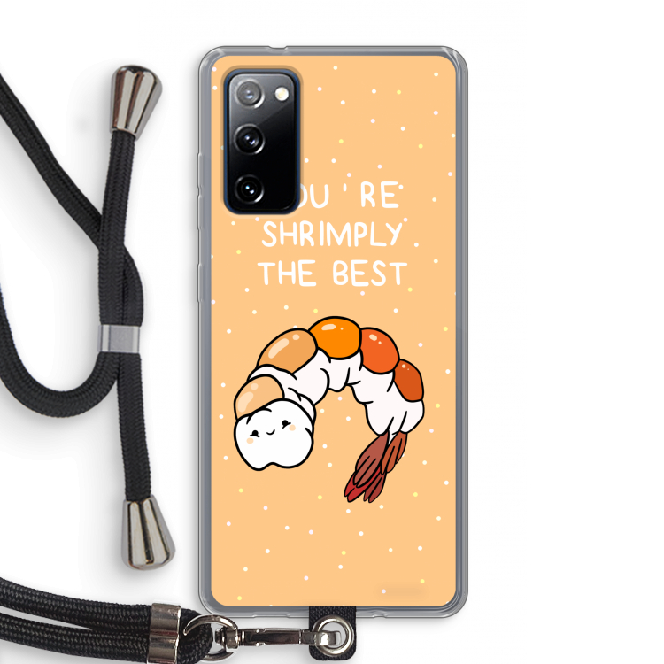 You're Shrimply The Best: Samsung Galaxy S20 FE / S20 FE 5G Transparant Hoesje met koord