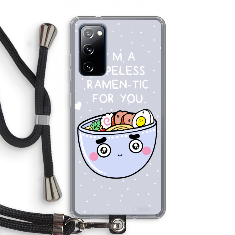 I'm A Hopeless Ramen-Tic For You: Samsung Galaxy S20 FE / S20 FE 5G Transparant Hoesje met koord