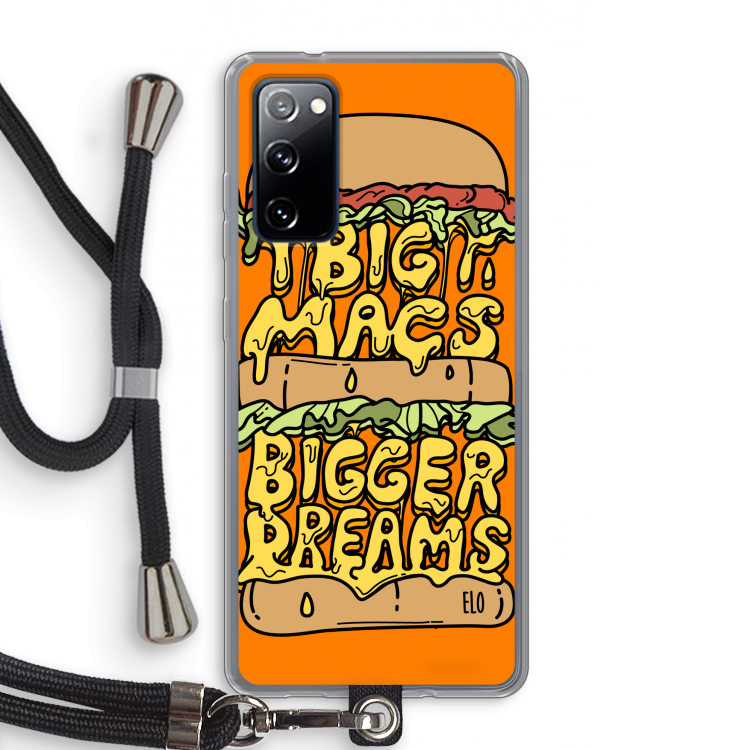 Big Macs Bigger Dreams: Samsung Galaxy S20 FE / S20 FE 5G Transparant Hoesje met koord
