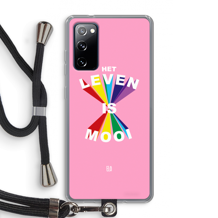 Het Leven Is Mooi: Samsung Galaxy S20 FE / S20 FE 5G Transparant Hoesje met koord