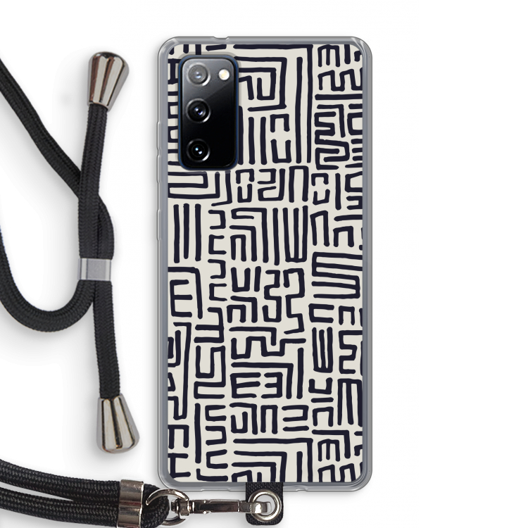 Moroccan Print: Samsung Galaxy S20 FE / S20 FE 5G Transparant Hoesje met koord