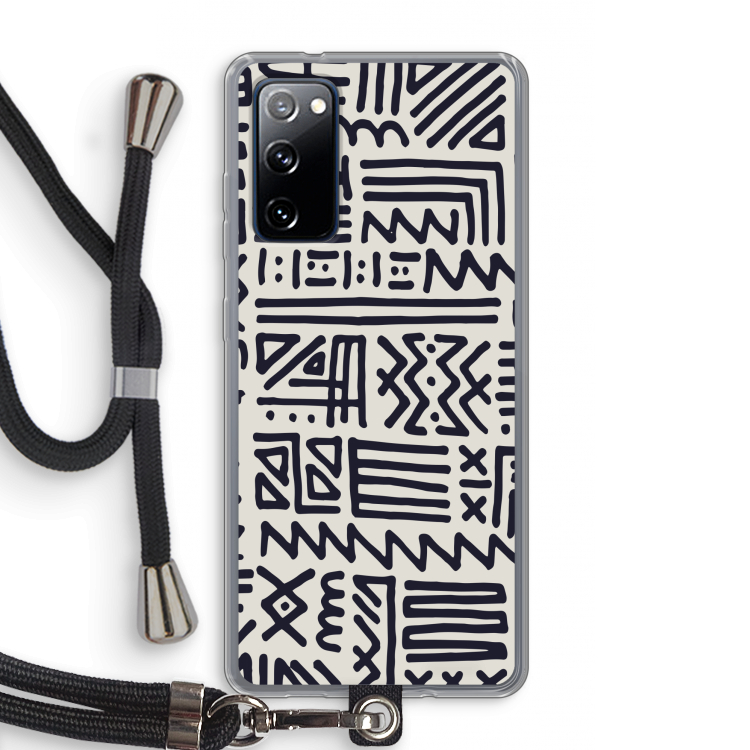 Marrakech print: Samsung Galaxy S20 FE / S20 FE 5G Transparant Hoesje met koord