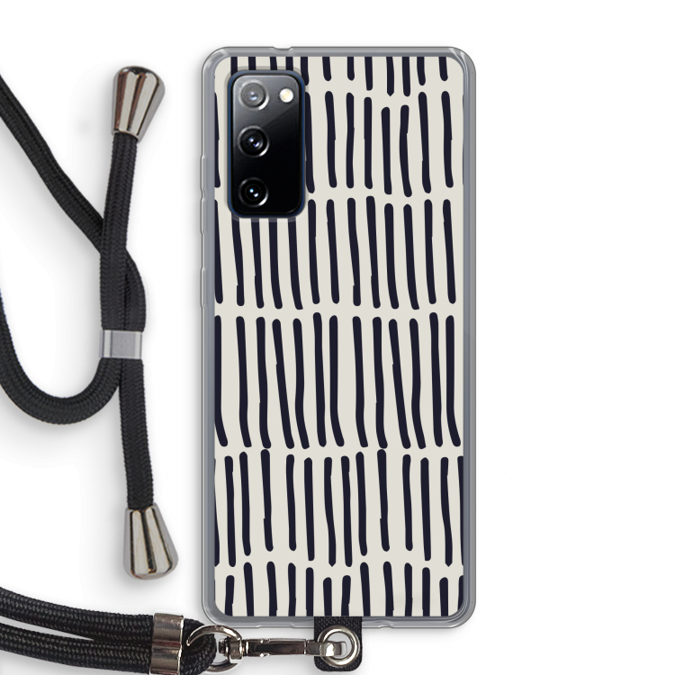 Moroccan stripes: Samsung Galaxy S20 FE / S20 FE 5G Transparant Hoesje met koord