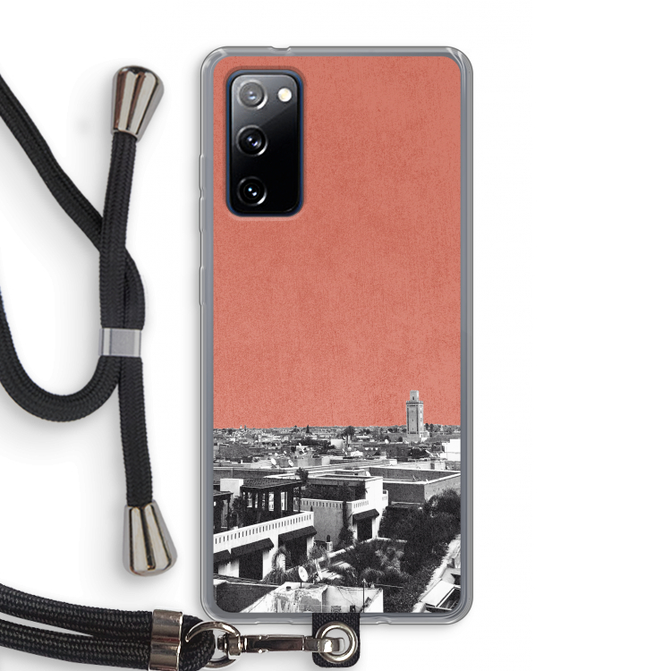 Marrakech Skyline : Samsung Galaxy S20 FE / S20 FE 5G Transparant Hoesje met koord