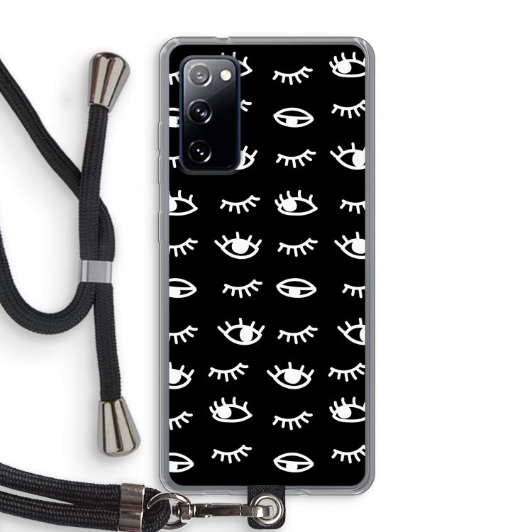 Eye pattern #3: Samsung Galaxy S20 FE / S20 FE 5G Transparant Hoesje met koord