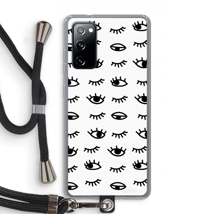 Eye pattern #2: Samsung Galaxy S20 FE / S20 FE 5G Transparant Hoesje met koord