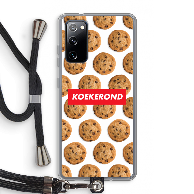 Koekerond: Samsung Galaxy S20 FE / S20 FE 5G Transparant Hoesje met koord