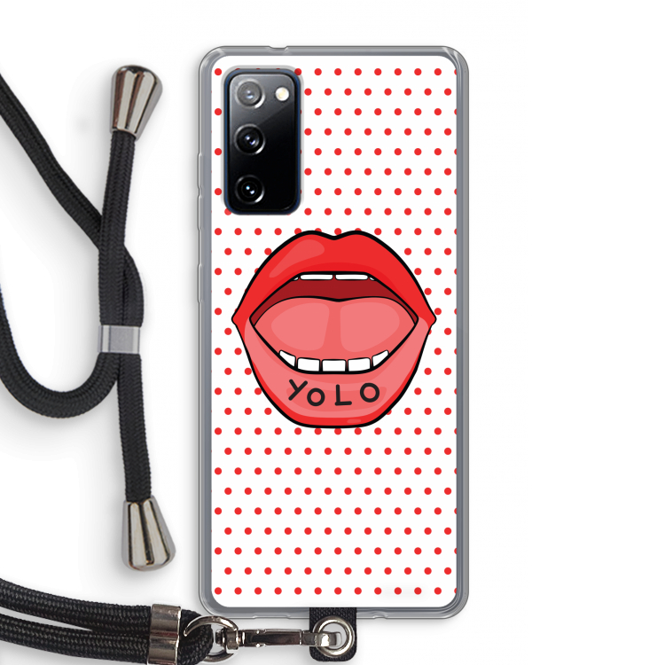 Yolo Denise: Samsung Galaxy S20 FE / S20 FE 5G Transparant Hoesje met koord