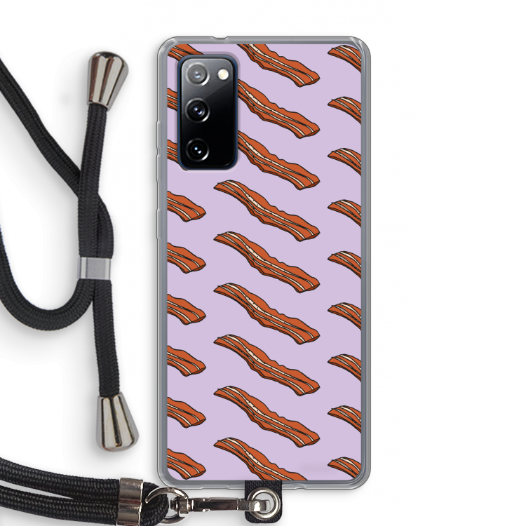 Bacon to my eggs #2: Samsung Galaxy S20 FE / S20 FE 5G Transparant Hoesje met koord