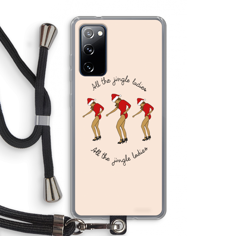 Jingle Ladies: Samsung Galaxy S20 FE / S20 FE 5G Transparant Hoesje met koord