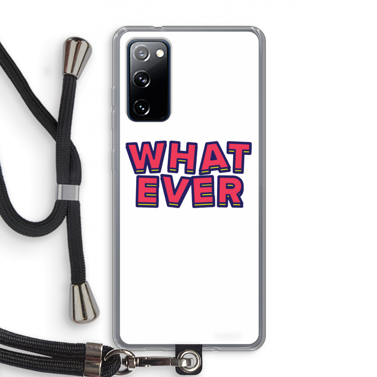 Whatever: Samsung Galaxy S20 FE / S20 FE 5G Transparant Hoesje met koord