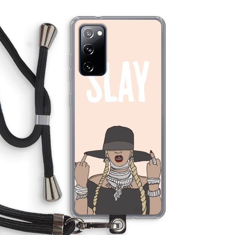 Slay All Day: Samsung Galaxy S20 FE / S20 FE 5G Transparant Hoesje met koord