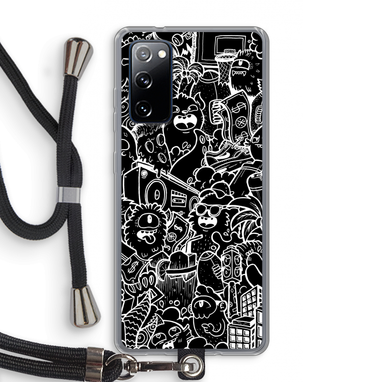 Vexx Black City : Samsung Galaxy S20 FE / S20 FE 5G Transparant Hoesje met koord