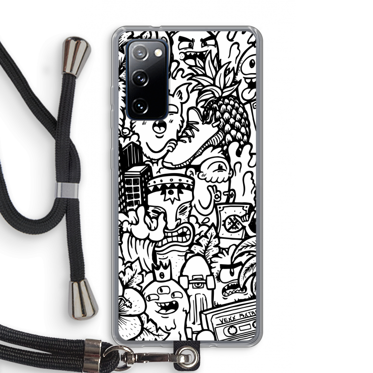 Vexx Mixtape #2: Samsung Galaxy S20 FE / S20 FE 5G Transparant Hoesje met koord