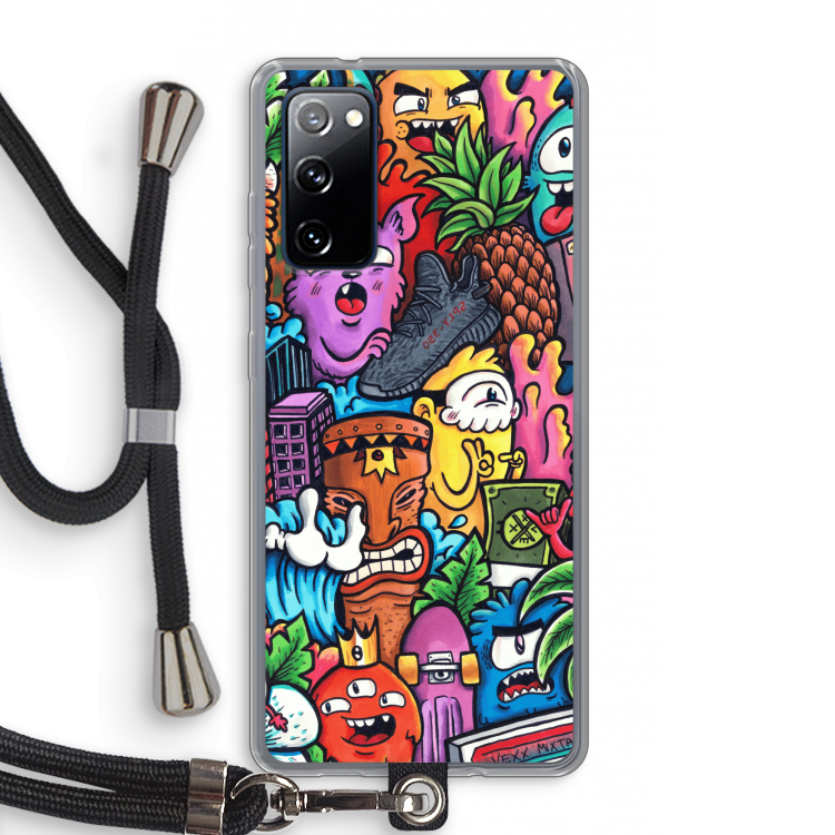 Vexx Mixtape: Samsung Galaxy S20 FE / S20 FE 5G Transparant Hoesje met koord