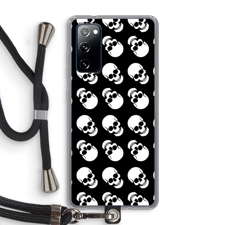 Musketon Skulls: Samsung Galaxy S20 FE / S20 FE 5G Transparant Hoesje met koord