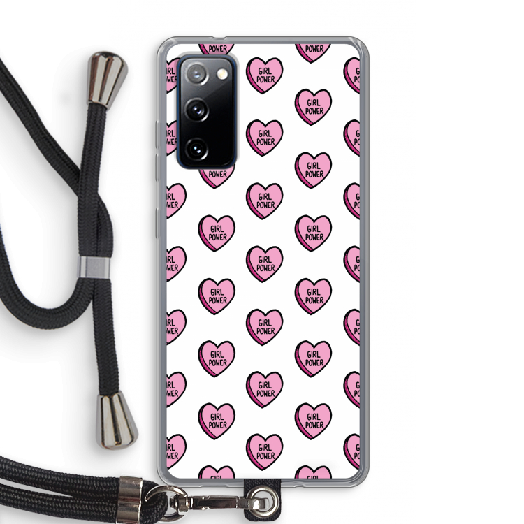 GIRL POWER: Samsung Galaxy S20 FE / S20 FE 5G Transparant Hoesje met koord