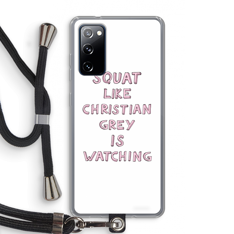 Christian Grey: Samsung Galaxy S20 FE / S20 FE 5G Transparant Hoesje met koord