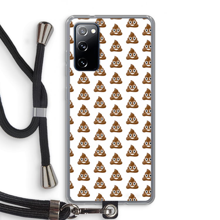 Poop emoji: Samsung Galaxy S20 FE / S20 FE 5G Transparant Hoesje met koord