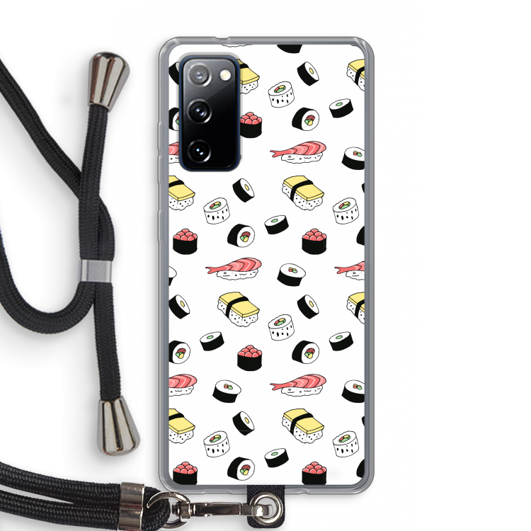 Sushi time: Samsung Galaxy S20 FE / S20 FE 5G Transparant Hoesje met koord