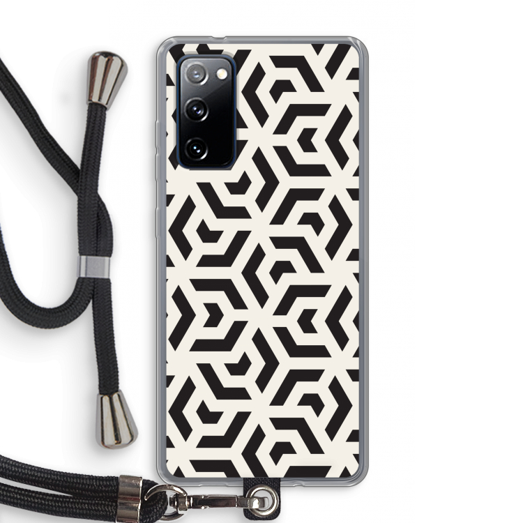 Crazy pattern: Samsung Galaxy S20 FE / S20 FE 5G Transparant Hoesje met koord