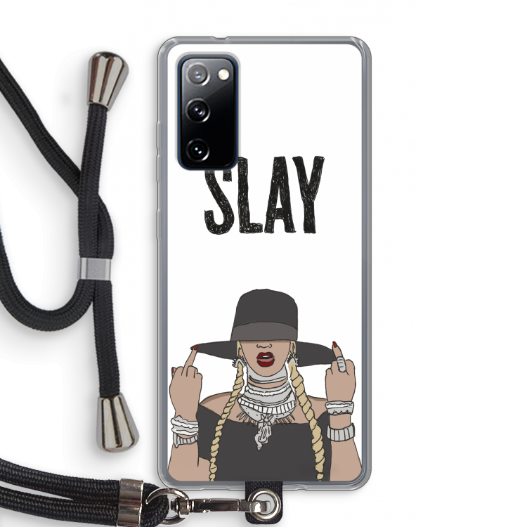 Slay All Day: Samsung Galaxy S20 FE / S20 FE 5G Transparant Hoesje met koord